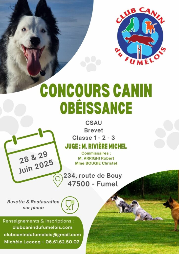 Concours Canin Obéissance 2025